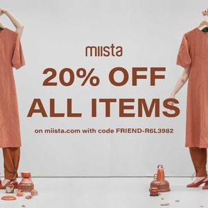 20% OFF ALL MIISTA ITEMS